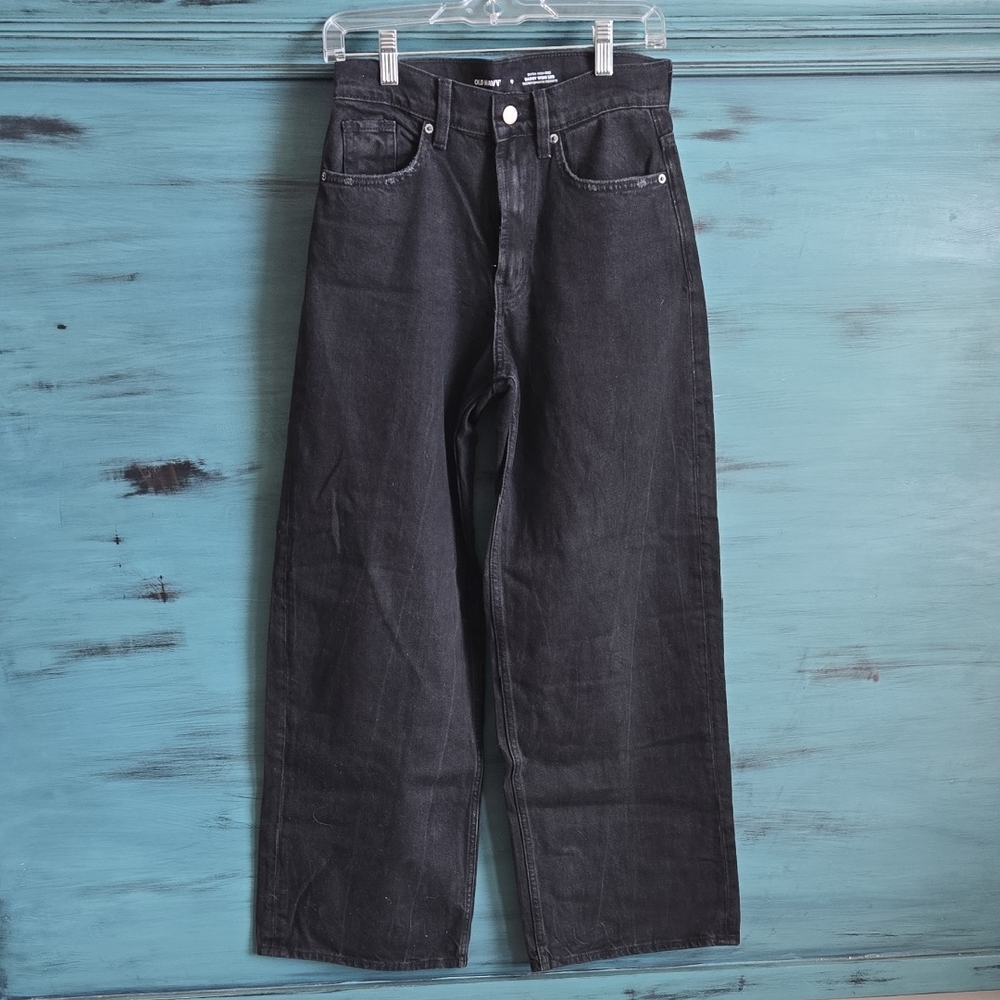 Old Navy Women's Black Wide Leg Jeans